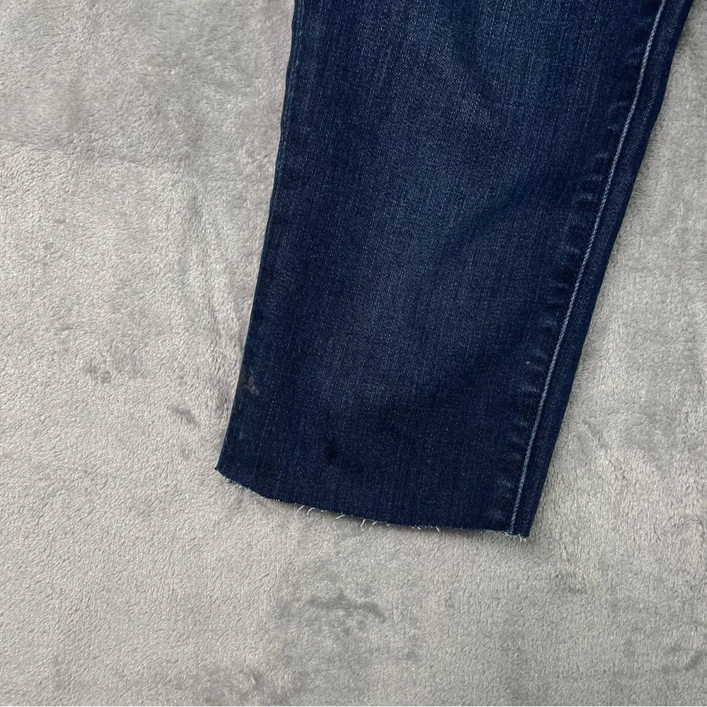 J. Brand Alana High Rise Crop Skinny Pants Dark Denim Raw Hem - Size 27